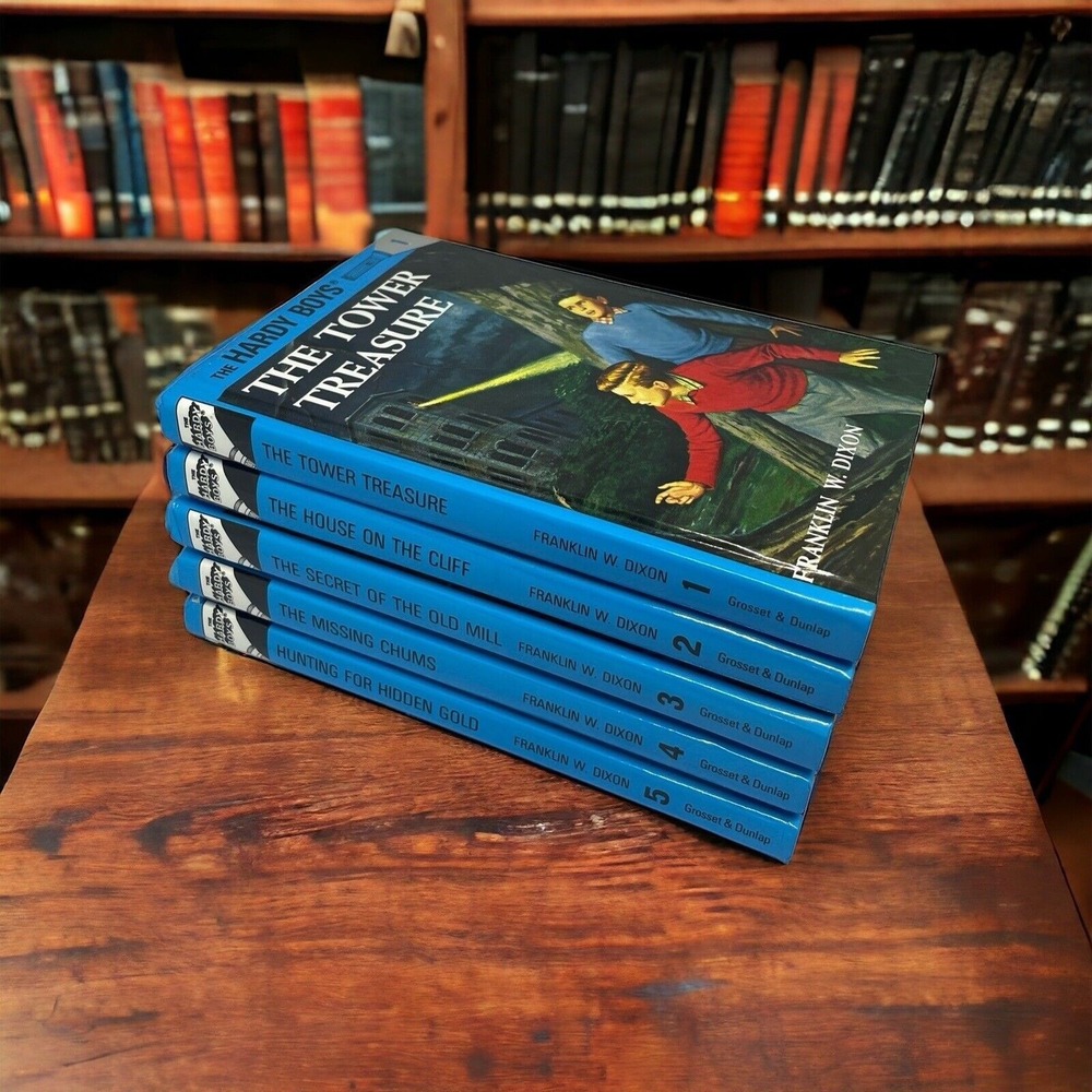 Hardy Boys Mystery Stories Books 1-5 Set Franklin W Dixon Grosset & Dunlap HB